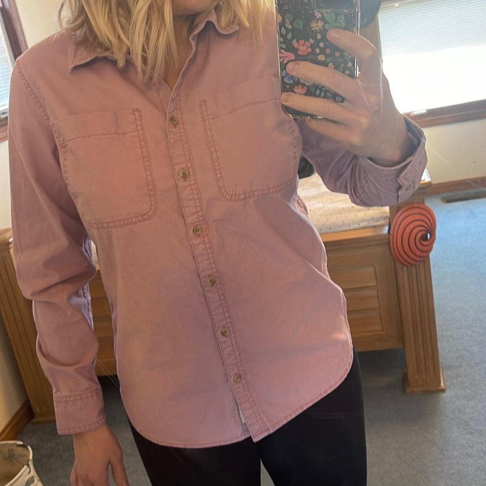L.L. Bean Pink Button Down Shirt